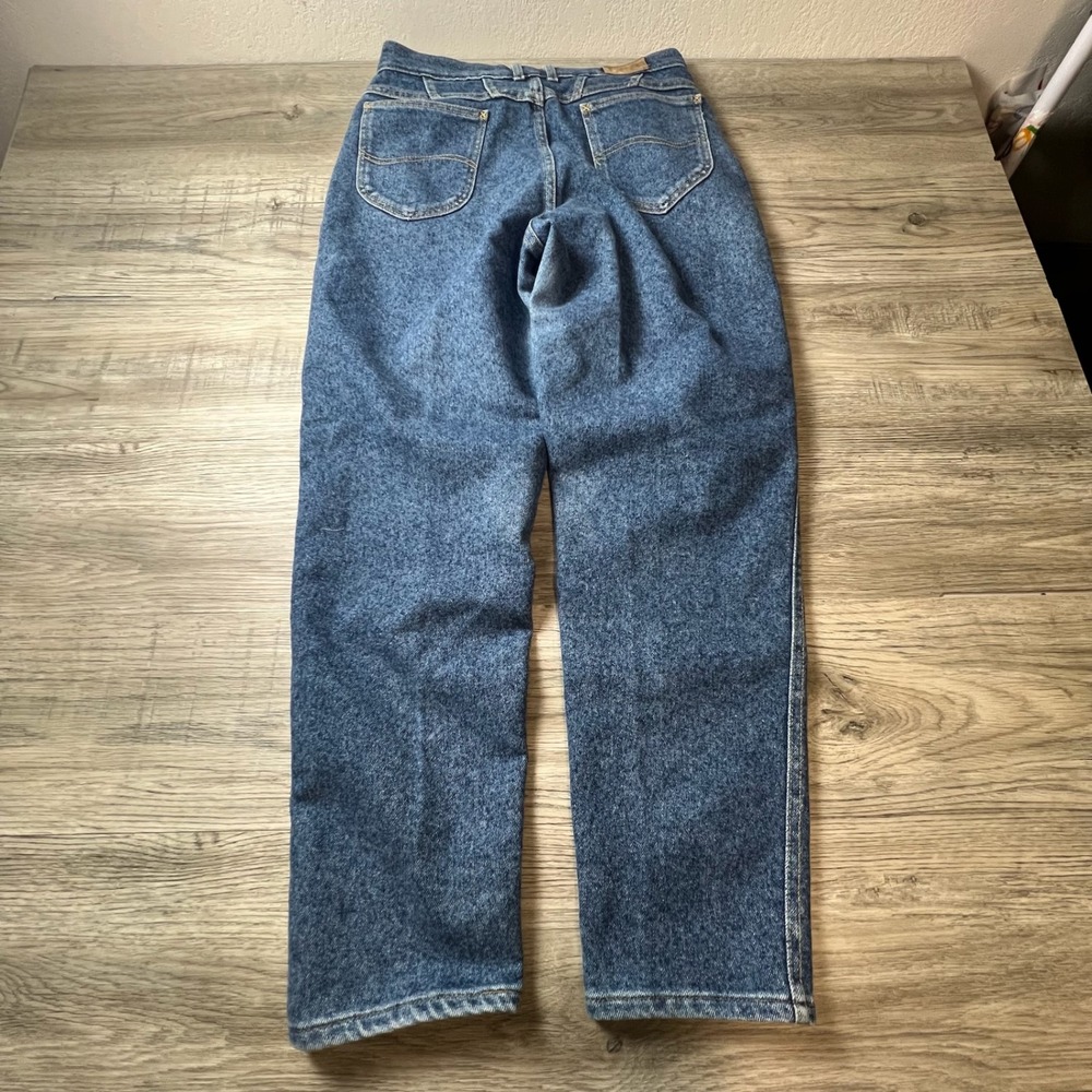 Lee Jeans‎ Womens 29 Blue High Rise Straight Leg Vintage Medium Wash Denim Mom